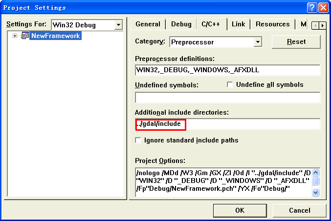 vc6 include setting