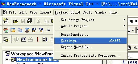 vc6 project setting